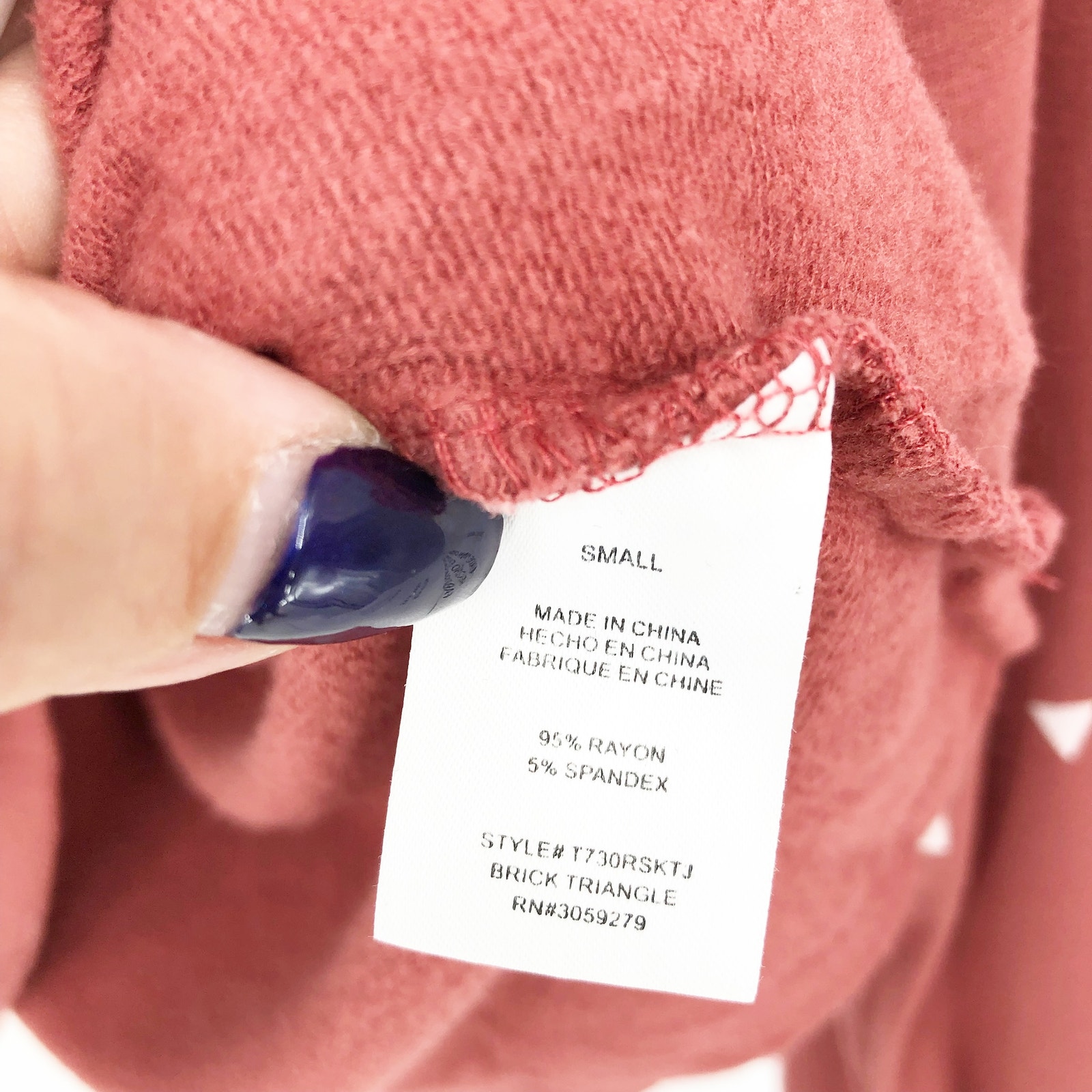 Thread + Supply Womens Pullover Sweatshirt Small Pink Geometric Print Euc — image 7 of 8